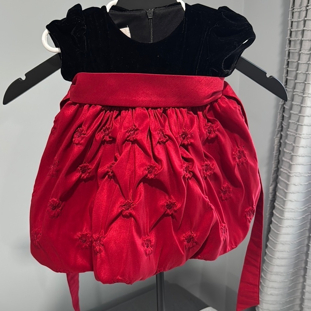 Cinderella Black and Red Ruffled Tiered Babydoll Dress
